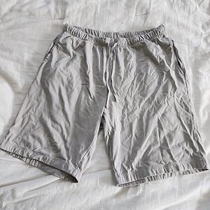 M. Singer Shorts Men Size L Light Gray Sweats Jogger Drawstring 9” Athletic USA